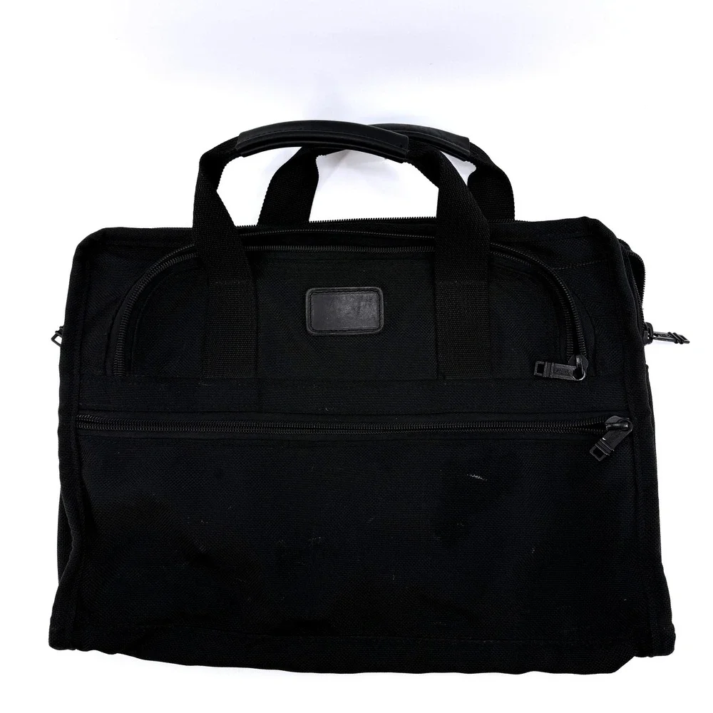 Tumi Black Nylon Expandable Laptop Briefcase‎ Messenger Bag Travel Vacation Gift